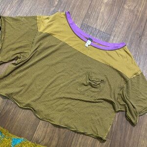 FREE PEOPLE TEE crop oversize